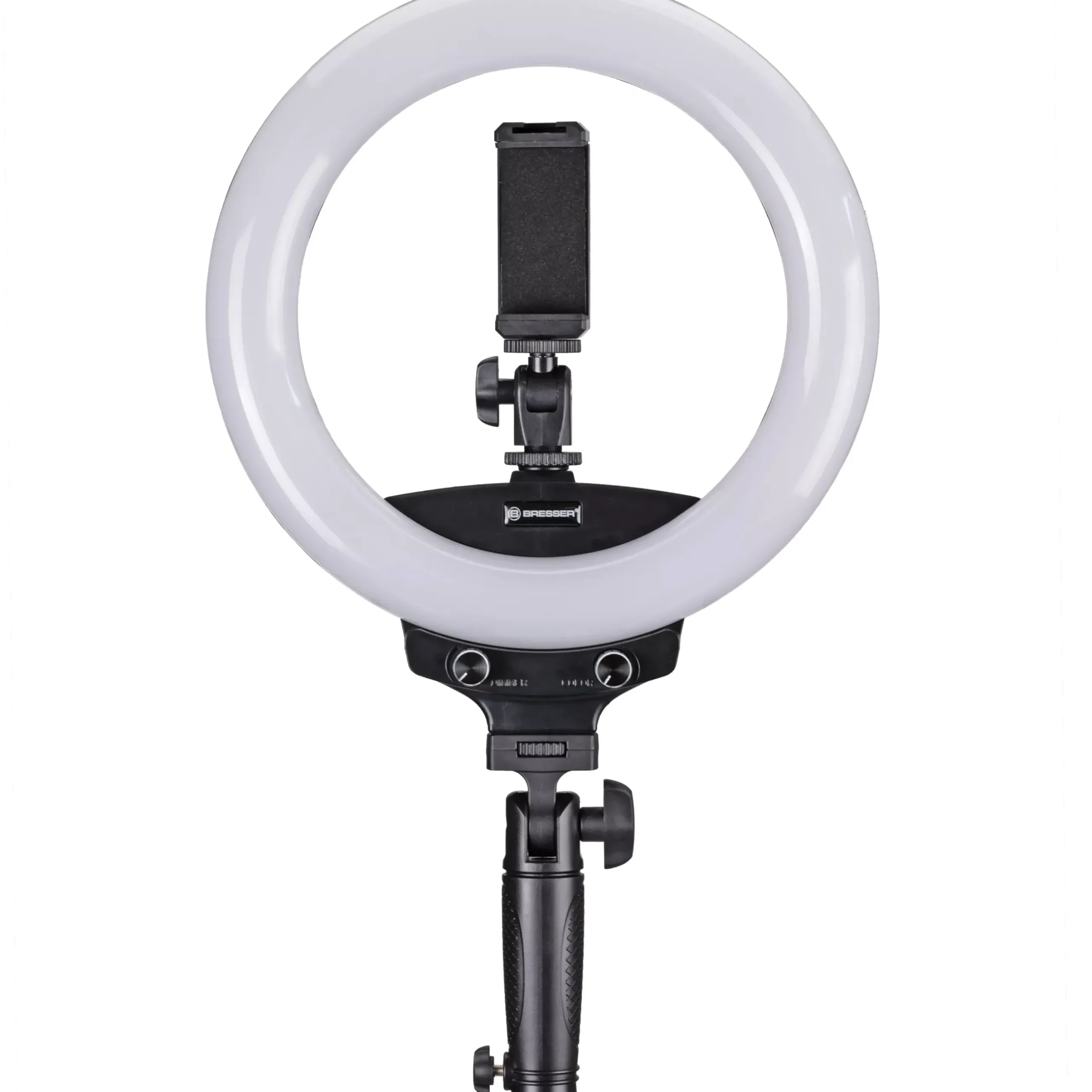 Bresser Ringlichter>BR-22B Bi-Color LED-Ringleuchte mit Handgriff und Stativanschluss