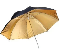 Bresser Schirme>BR-BG83 Reflexschirm schwarz/gold 83cm