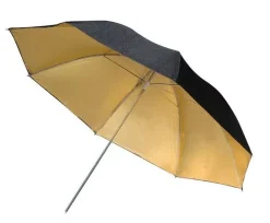 Bresser Schirme>BR-BG83 Reflexschirm schwarz/gold 83cm
