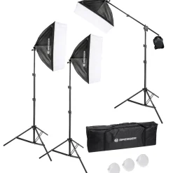 Bresser Tageslichtsets>BR-230B LED-Tageslicht-Set mit Softboxen