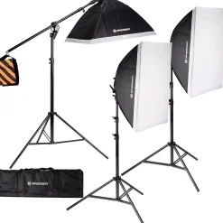 Bresser Tageslichtsets>BR-235B LED-Tageslicht-Set mit Softboxen