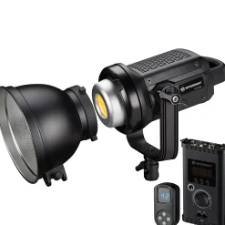 Bresser Led Studiolampen>BR-D1200BL COB LED Studiolampe 120W mit Bowens-Anschluss für Softboxen