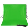 Bresser Hintergrundsysteme|Greenscreenhintergünde>BR-D23 Hintergrundsystem + Greenscreen/ Chromakey Grün Hintergrundstoff 3 x 6m