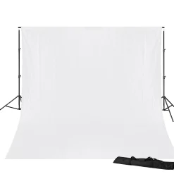 Bresser Hintergrundsets|Hintergrundsysteme>BR-D23 Hintergrundsystem + Hintergrundtuch 3 x 6m Weiß
