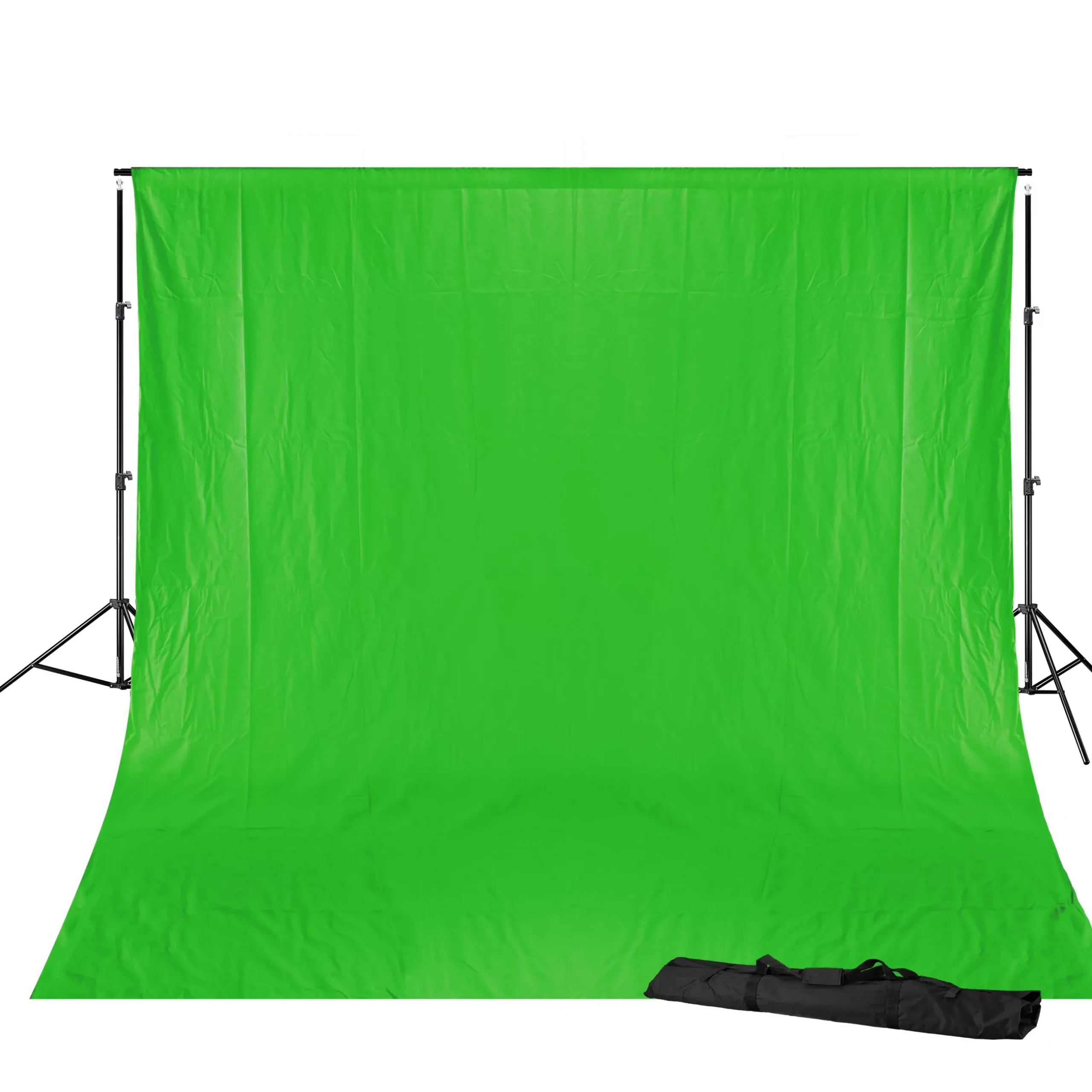 Bresser Hintergrundsets|Hintergrundsysteme>BR-D23 Hintergrundsystem + Greenscreen/ Chromakey Grün Hintergrundstoff 3 x 4m