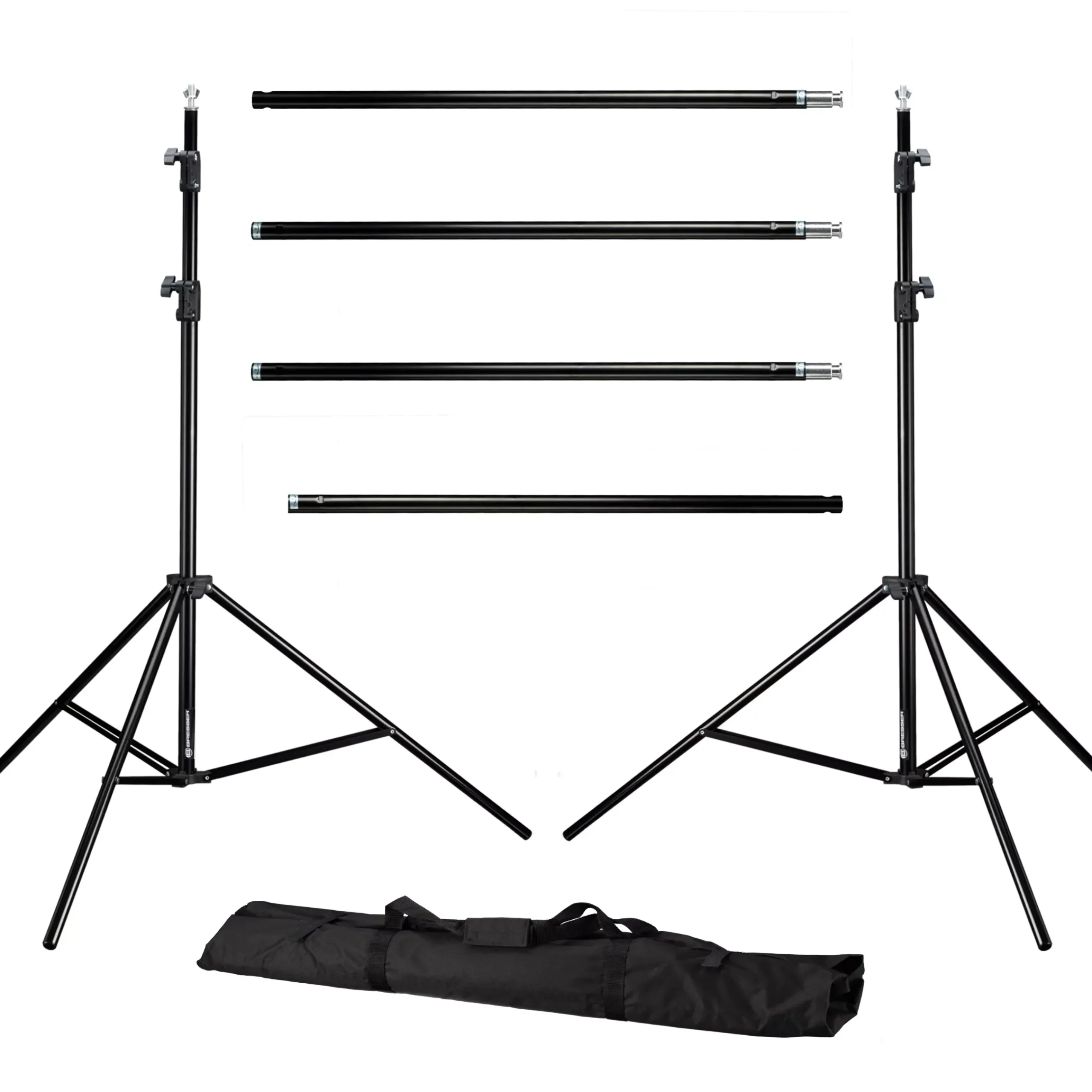 Bresser Hintergrundsets|Hintergrundsysteme>BR-D23 Hintergrundsystem + Hintergrundstoff 3 x 6m Schwarz