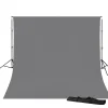 Bresser Hintergrundsets|Hintergrundsysteme>BR-D23 Hintergrundsystem + Hintergrundstoff 3 x 4m Grau