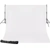 Bresser Hintergrundsets|Hintergrundsysteme>BR-D24 Hintergrundsystem + Hintergrundstoff 2,5 x 3m Weiß