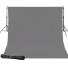 Bresser Hintergrundsets|Hintergrundsysteme>BR-D24 Hintergrundsystem + Hintergrundstoff 2,5 x 3m Grau
