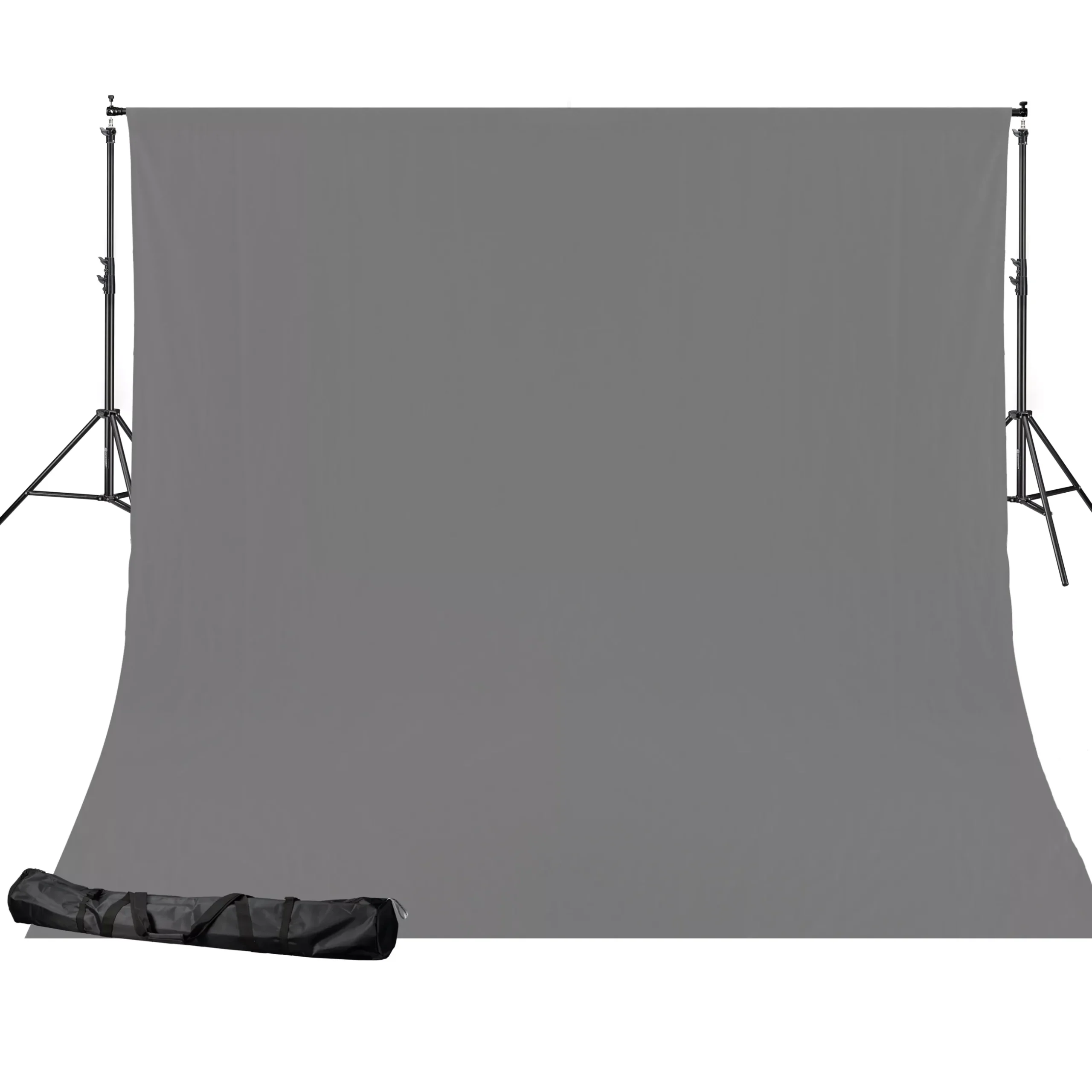 Bresser Hintergrundsets|Hintergrundsysteme>BR-D24 Hintergrundsystem + Hintergrundstoff 2,5 x 3m Grau
