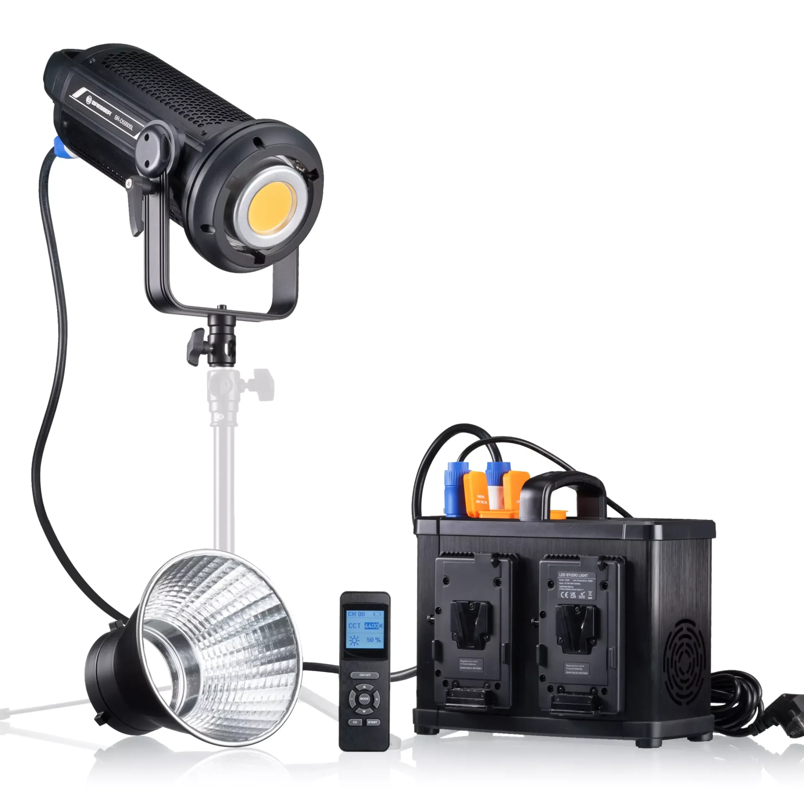 Bresser Led Studiolampen>BR-D5000SL COB LED Studiolampe 500W mit Fernbedienung