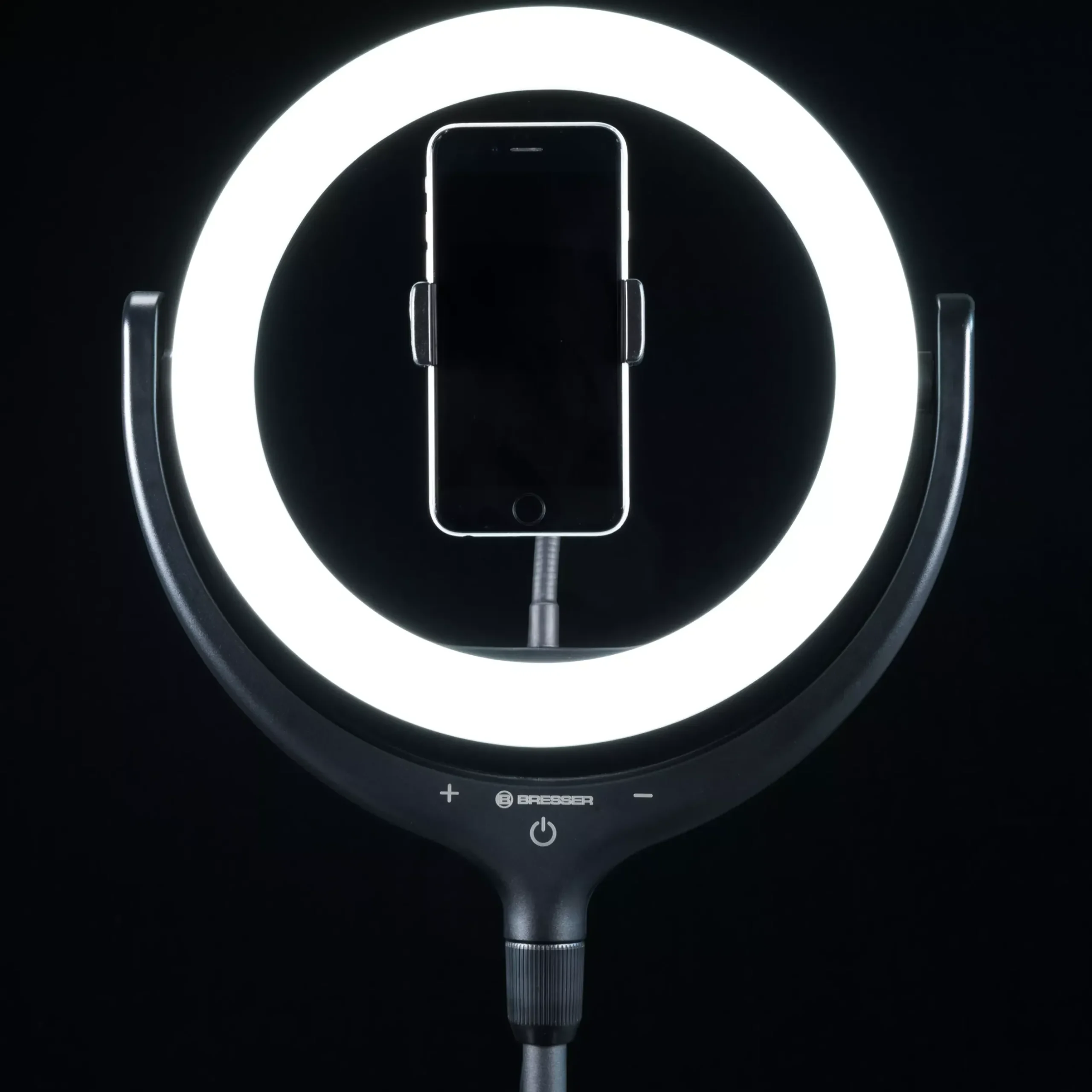 Bresser Ringlichter>BR-RL 10B LED Ringlicht mit Stativ und USB-Anschluss