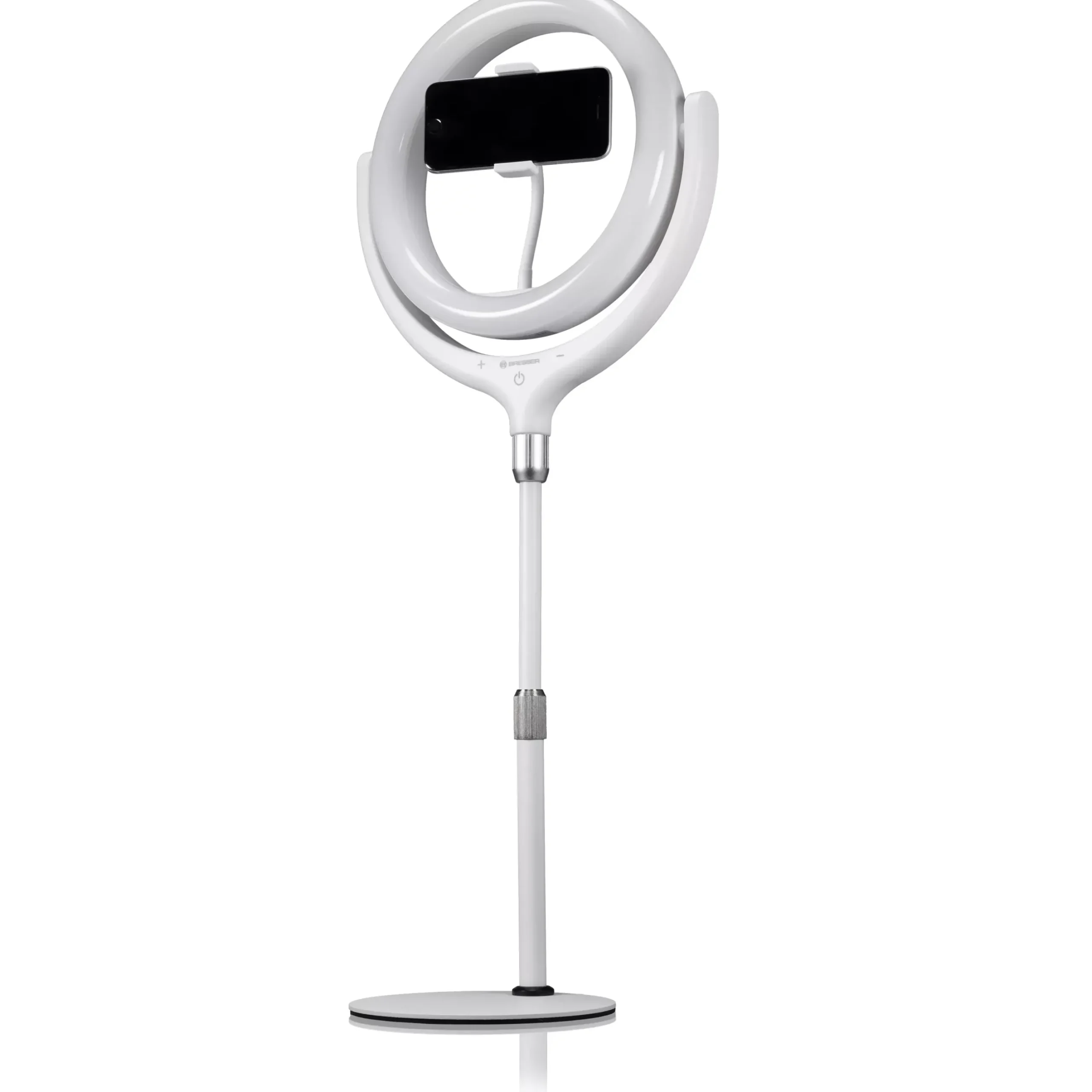 Bresser Ringlichter>BR-RL 10B LED Ringlicht mit Stativ und USB-Anschluss