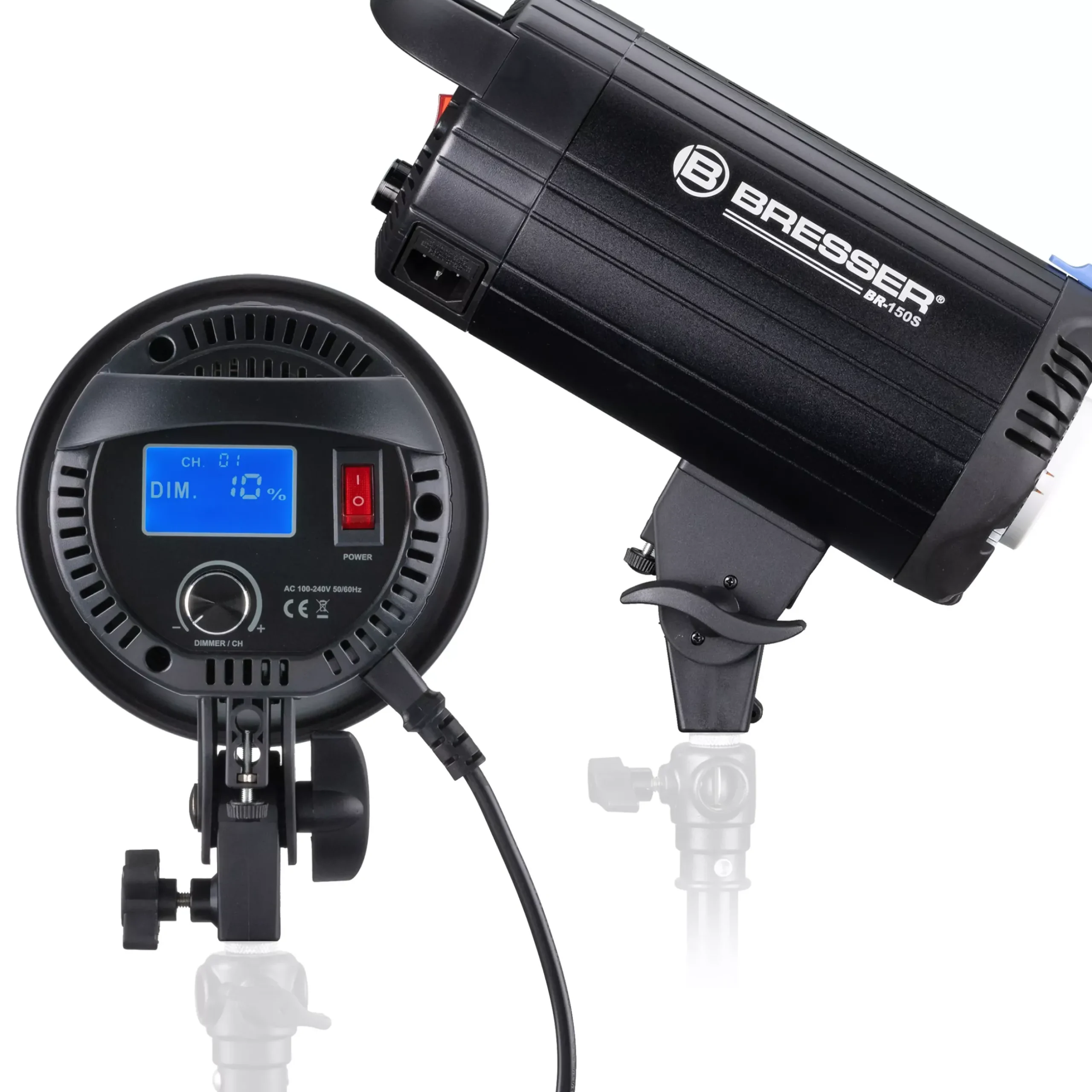 Bresser Led Studiolampen>BR-150S COB LED-Studiolampe mit Bowens-Anschluss für Softboxen