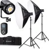 Bresser Led Studiolampen Sets>BR-80SL COB LED 80W Dual Kit mit Softboxen