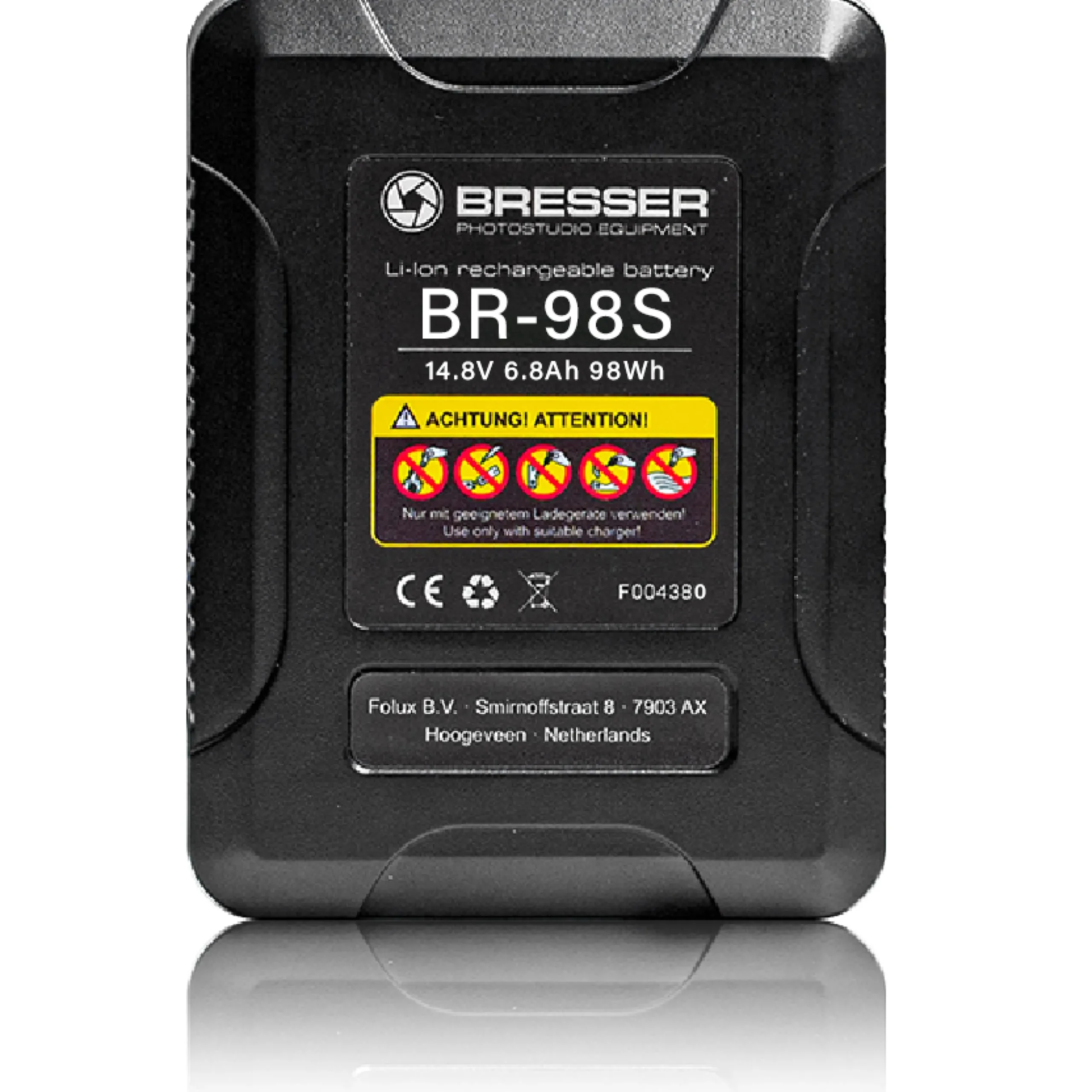 Bresser Stromversorgung>BR-98S 6800 mAh V-Lock Akku Kompakt - 98Wh, 14.8V