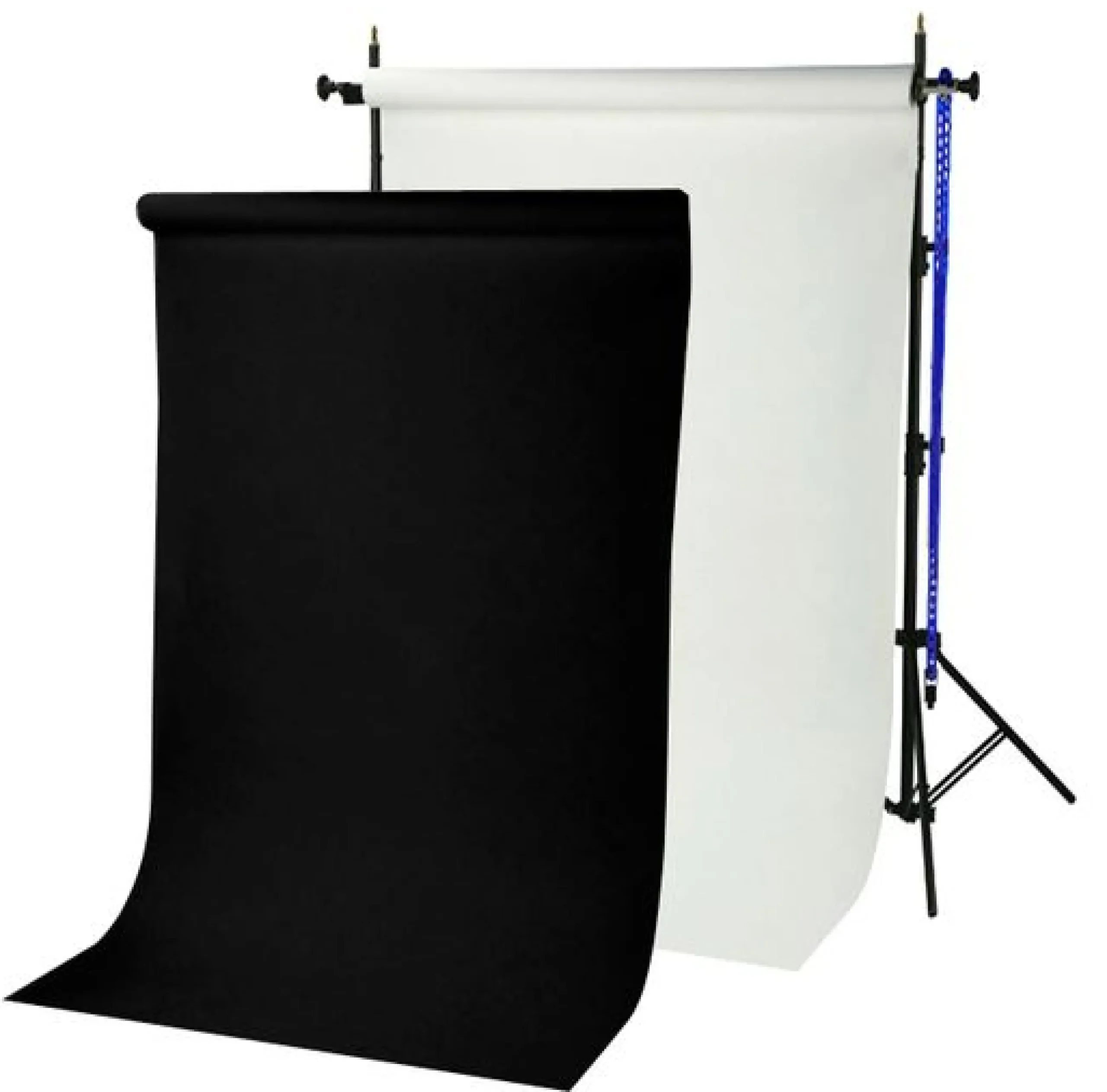 Bresser Hintergrundsets|Hintergrundsysteme>BR-TP240 Hintergrundsystem 240 cm hoch + 2 Papierrollen (1,35 x 11 m) arktisch weiß und schwarz