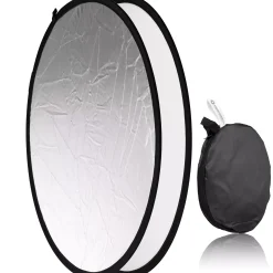 Bresser Faltreflektoren Und Panele>BR-TR8 2-in-1 Faltreflektor silber/weiß 80cm rund