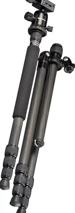 Bresser Kamerastative|Stative>BR-2504X8C-B1 Carbon Kamerastativ bis 10 kg verwendbar als Dreibein-, Einbein- und Bodenstativ