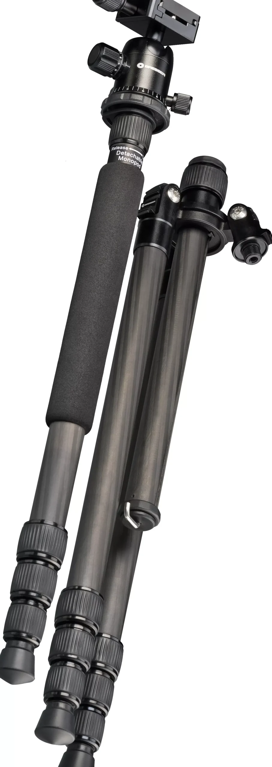 Bresser Kamerastative|Stative>BR-2504X8C-B1 Carbon Kamerastativ bis 10 kg verwendbar als Dreibein-, Einbein- und Bodenstativ