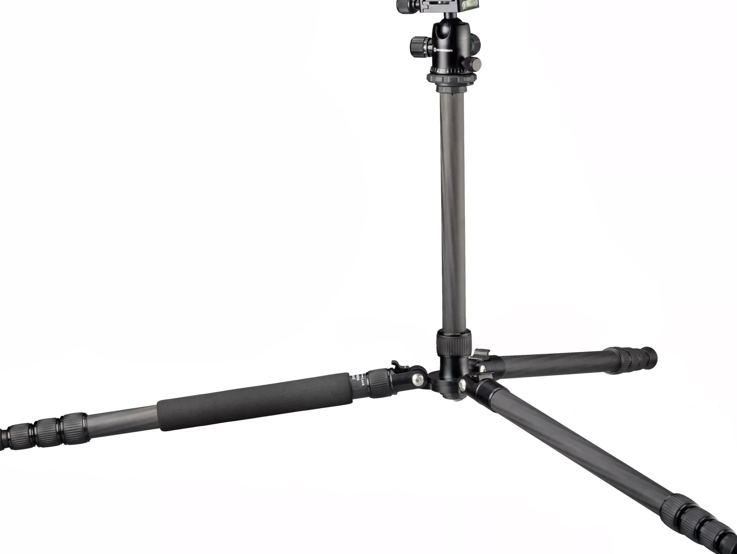 Bresser Kamerastative|Stative>BR-2504X8C-B1 Carbon Kamerastativ bis 10 kg verwendbar als Dreibein-, Einbein- und Bodenstativ