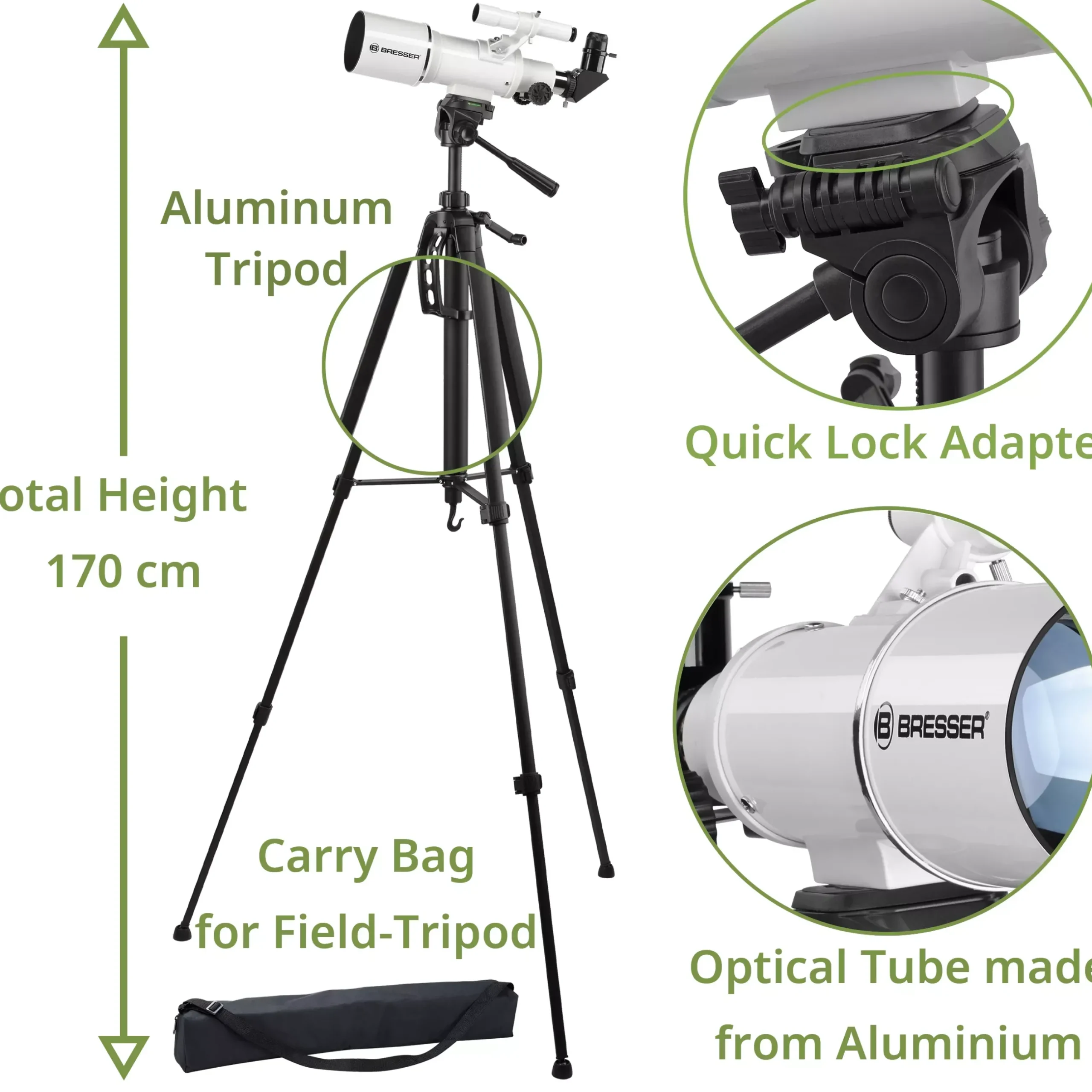 Bresser Teleskope Für Deep-Sky|Teleskope Für Planeten>Classic 70/350 Linsenteleskop Set