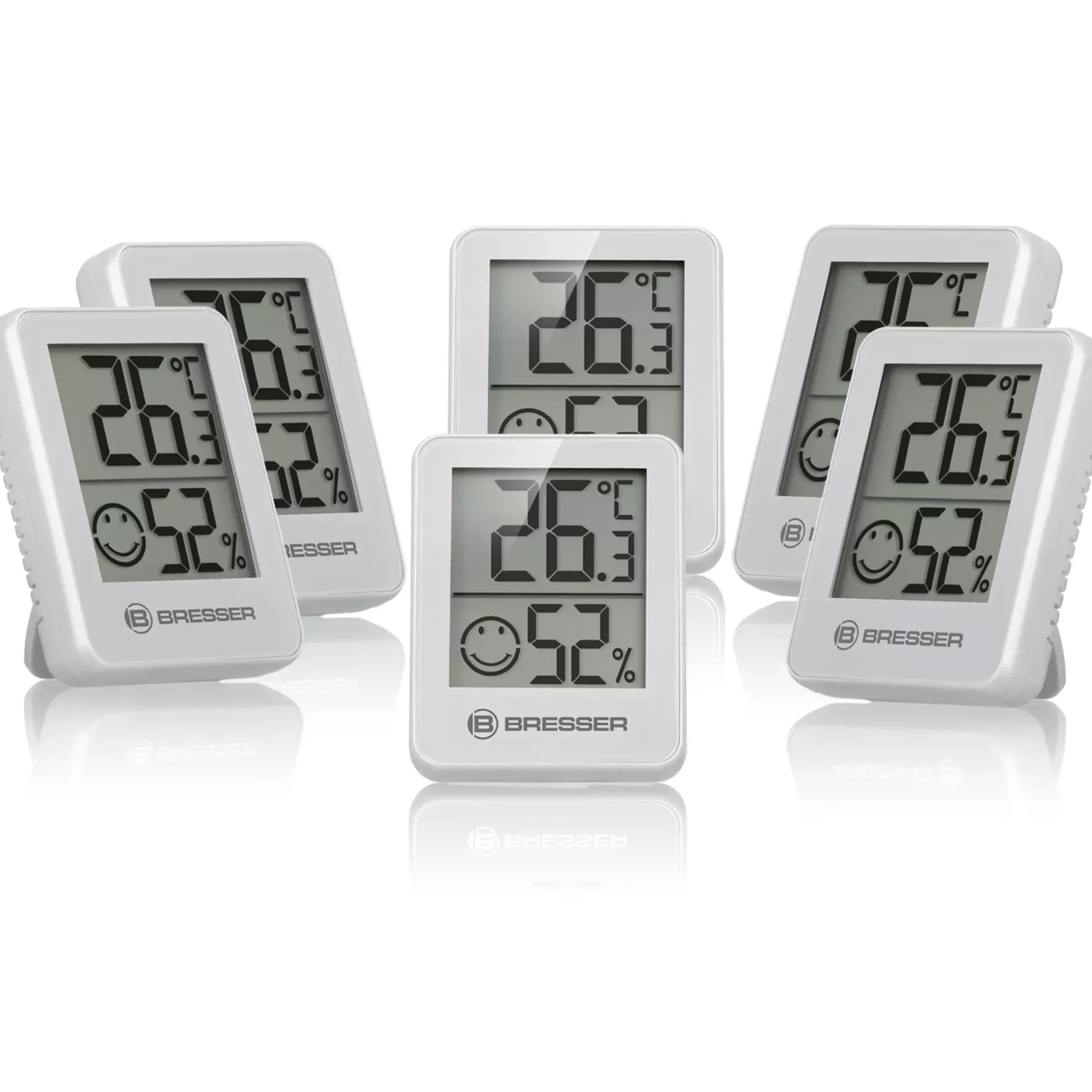 Bresser Innen-Thermometer>ClimaTemp Thermo-Hygrometer 6er-Set