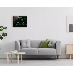 Bresser Luftqualitätsmessgeräte|Raumklimamessgeräte>CO2-Messgerät Smile XXL mit CO2-Ampel und extragroßem LED-Display