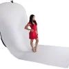 Bresser Falthintergründe>Falthintergrund BR-TR11 Schwarz/Weiß 180 x 240 cm mit Schleppe in weiß 240 cm