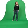 Bresser Falthintergründe|Greenscreenhintergünde>Falthintergrund BR-TR10 150 x 200 +200cm Grün/Weiß mit grüner Schleppe