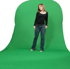 Bresser Falthintergründe|Greenscreenhintergünde>Falthintergrund BR-TR10 150 x 200 +200cm Grün/Weiß mit grüner Schleppe