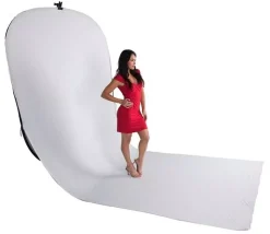 Bresser Falthintergründe>Falthintergrund TR-10 150 x 200+200cm Schwarz/Weiß mit weißer Schleppe