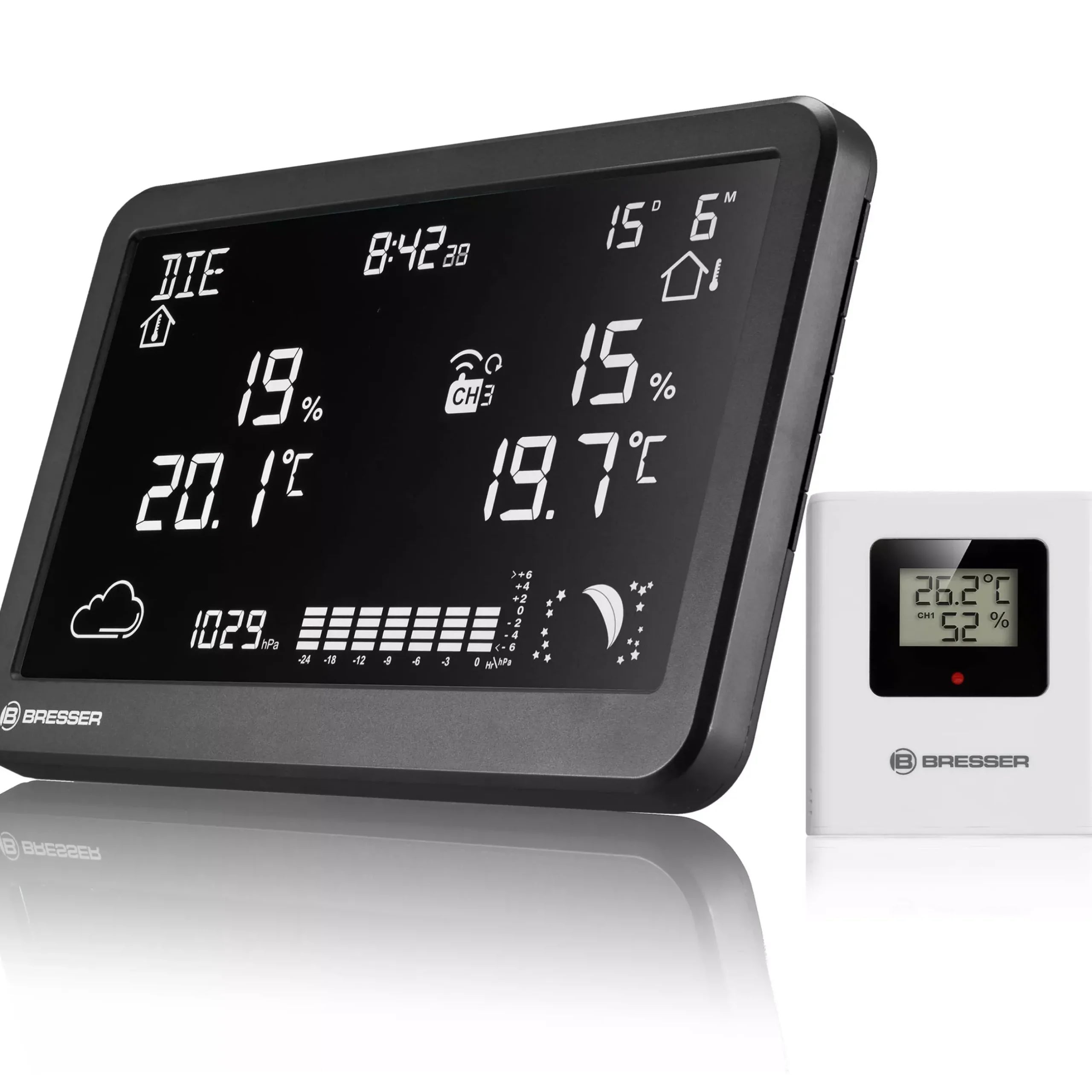 Bresser Wetterstationen Mit Thermo-/Hygro-Außensensor>Funk-Wetterstation MeteoTemp TBH
