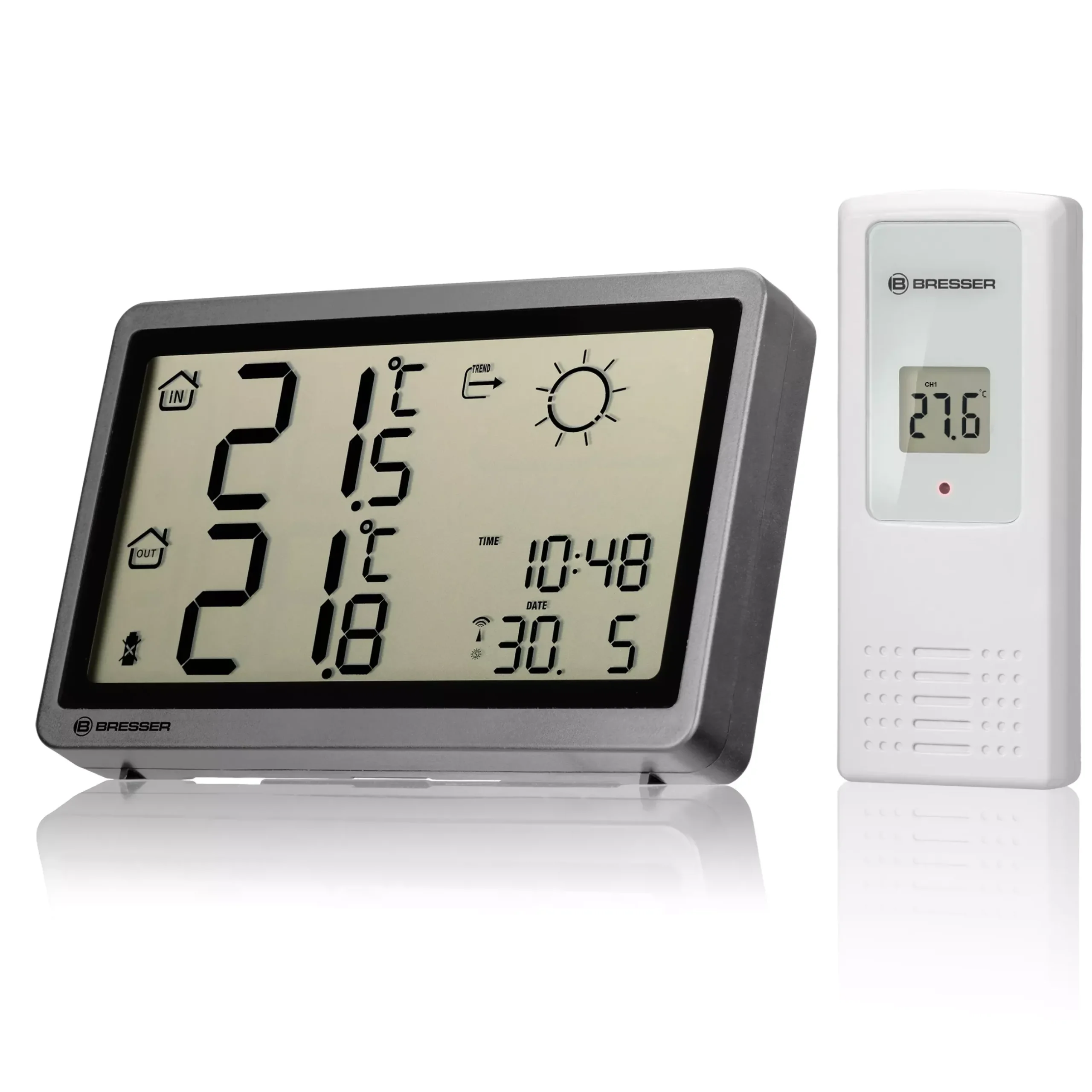 Bresser Wetterstationen Mit Thermo-/Hygro-Außensensor>Funkwetterstation MeteoTemp HZ anthrazit