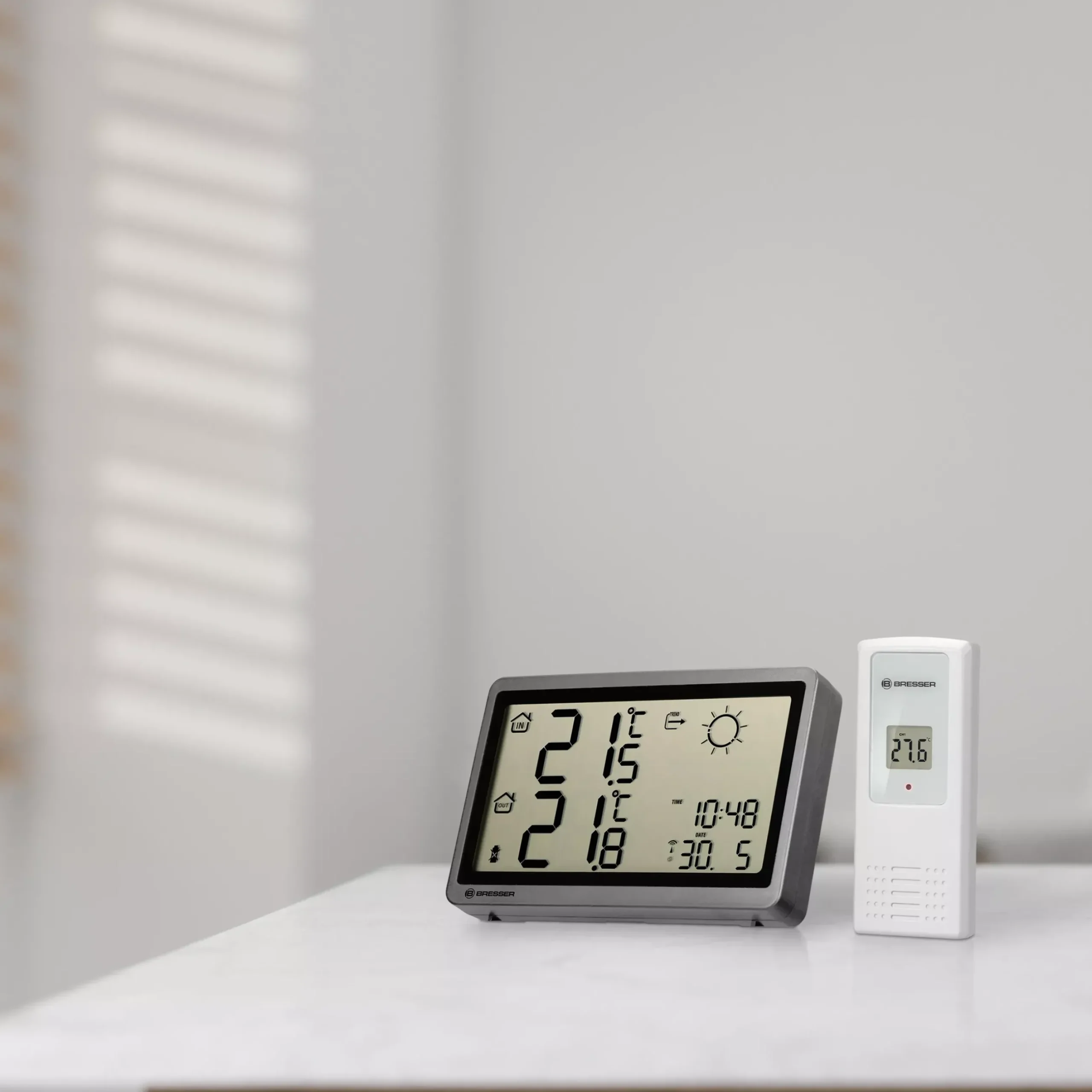 Bresser Wetterstationen Mit Thermo-/Hygro-Außensensor>Funkwetterstation MeteoTemp HZ anthrazit
