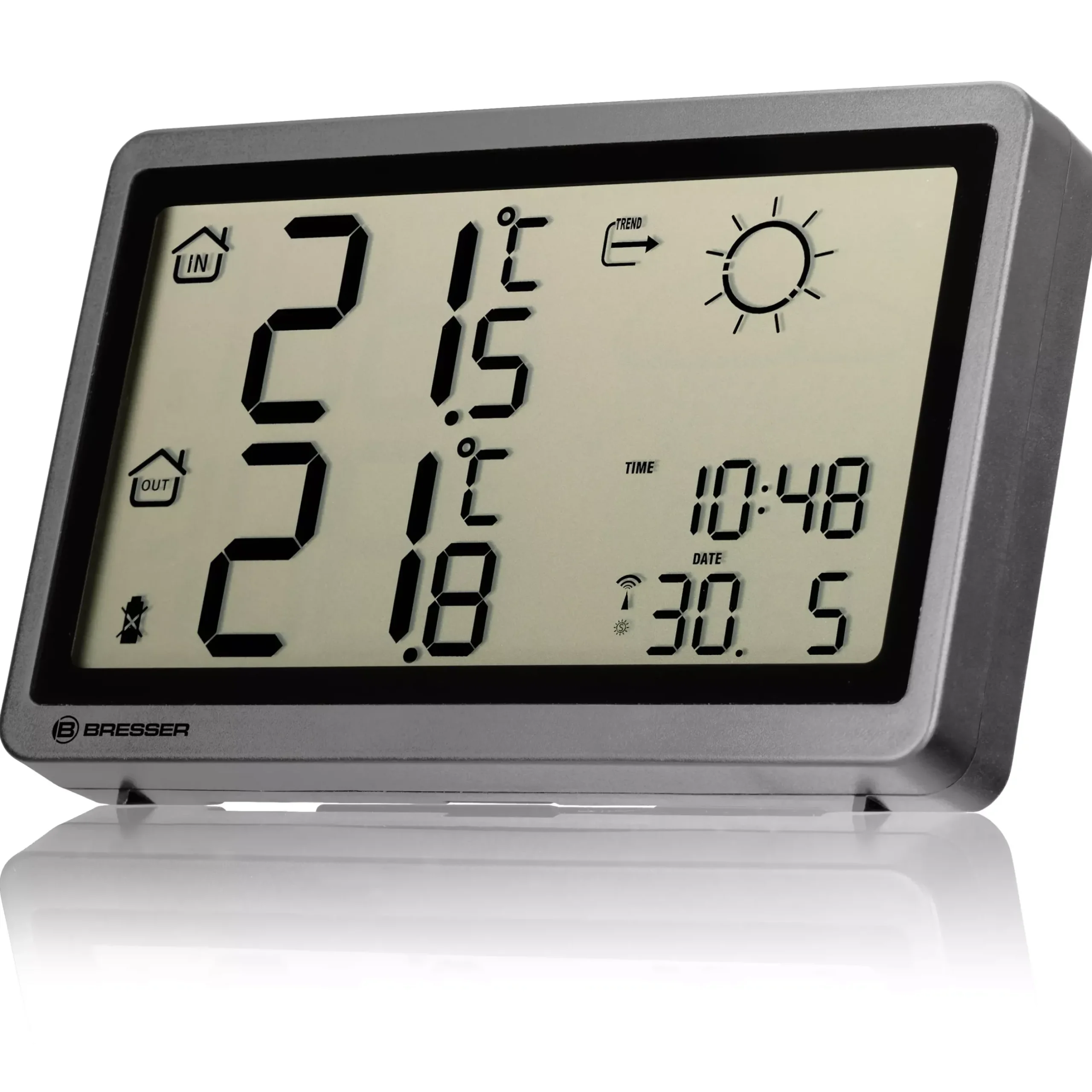 Bresser Wetterstationen Mit Thermo-/Hygro-Außensensor>Funkwetterstation MeteoTemp HZ anthrazit
