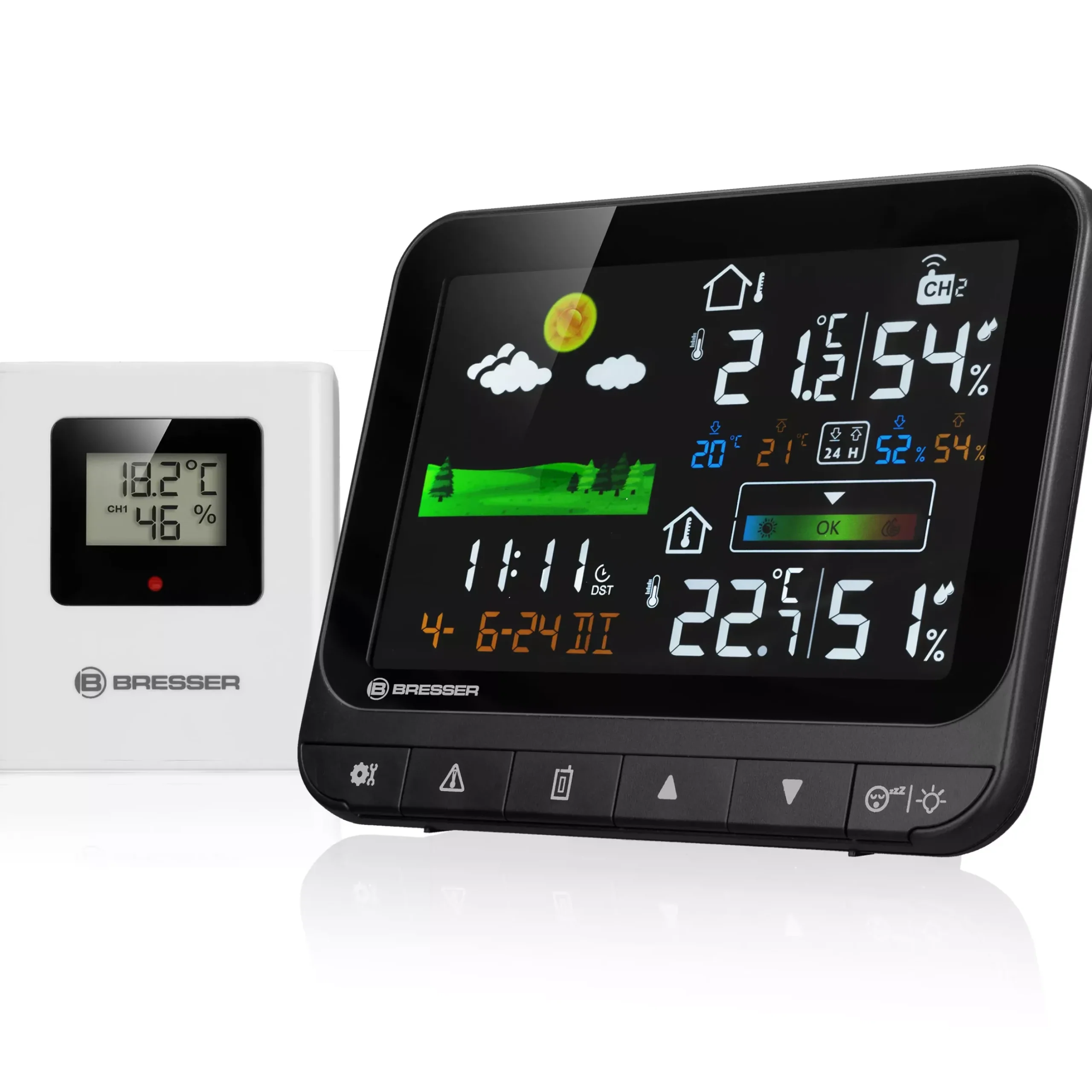 Bresser Wetterstationen Mit Thermo-/Hygro-Außensensor|Raumklimamessgeräte>Funk-Wetterstation Neomeo H