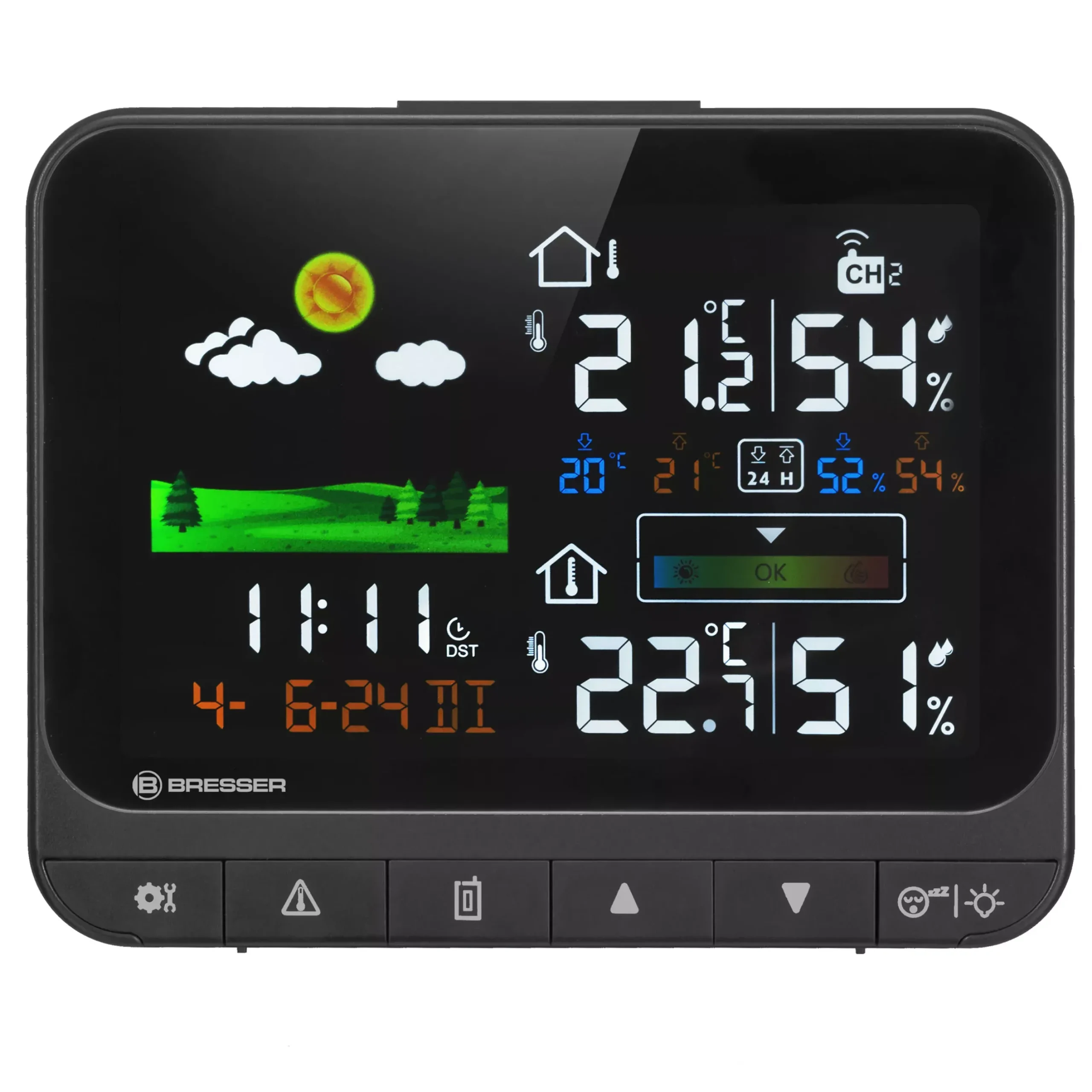 Bresser Wetterstationen Mit Thermo-/Hygro-Außensensor|Raumklimamessgeräte>Funk-Wetterstation Neomeo H
