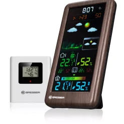 Bresser Wetterstationen Mit Thermo-/Hygro-Außensensor|Raumklimamessgeräte>Funkwetterstation Neomeo V in Holzoptik