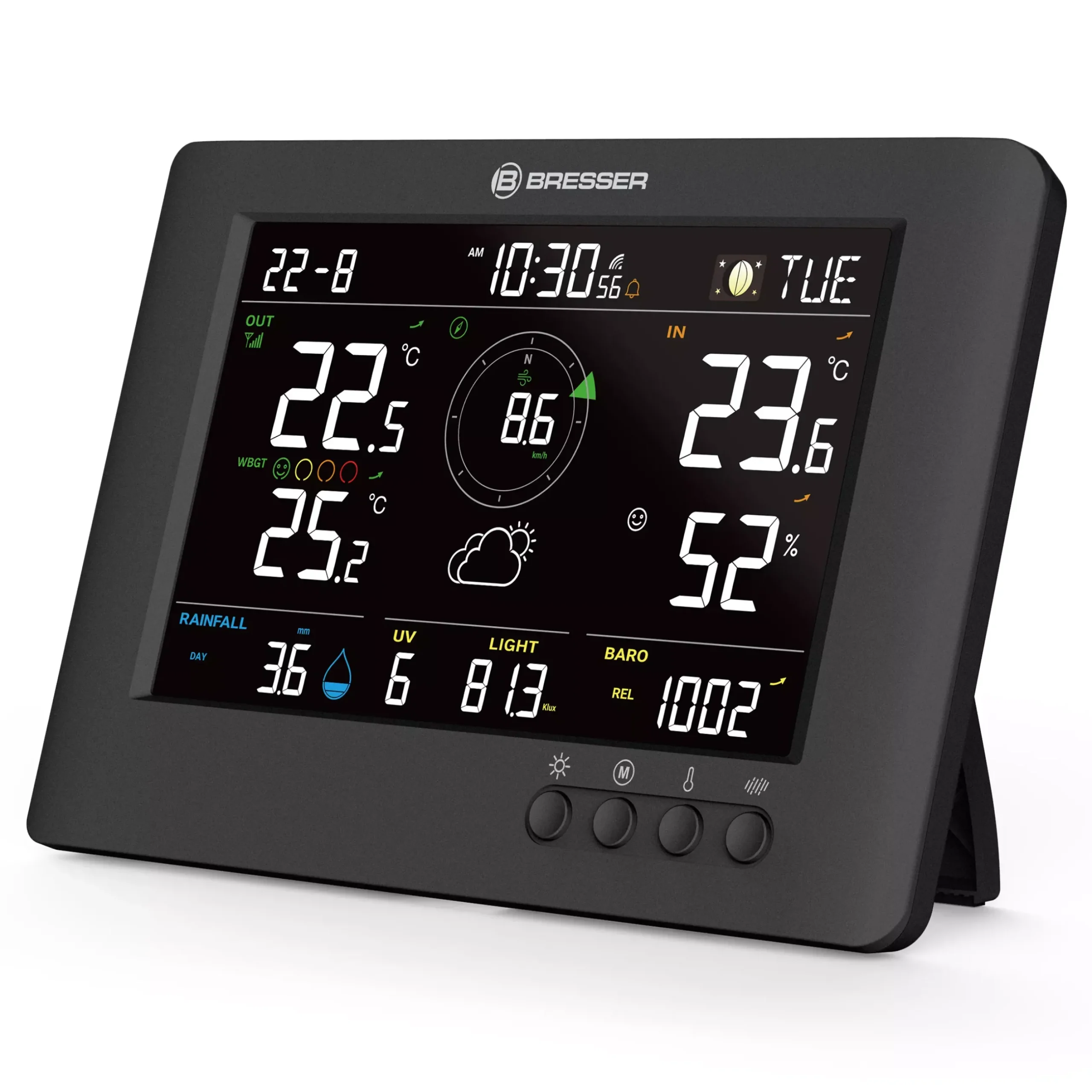 Bresser Raumklimamessgeräte|Wetterstationen Mit 8-In-1-Außensensor>8-in-1 ClearViewTB Wetterstation