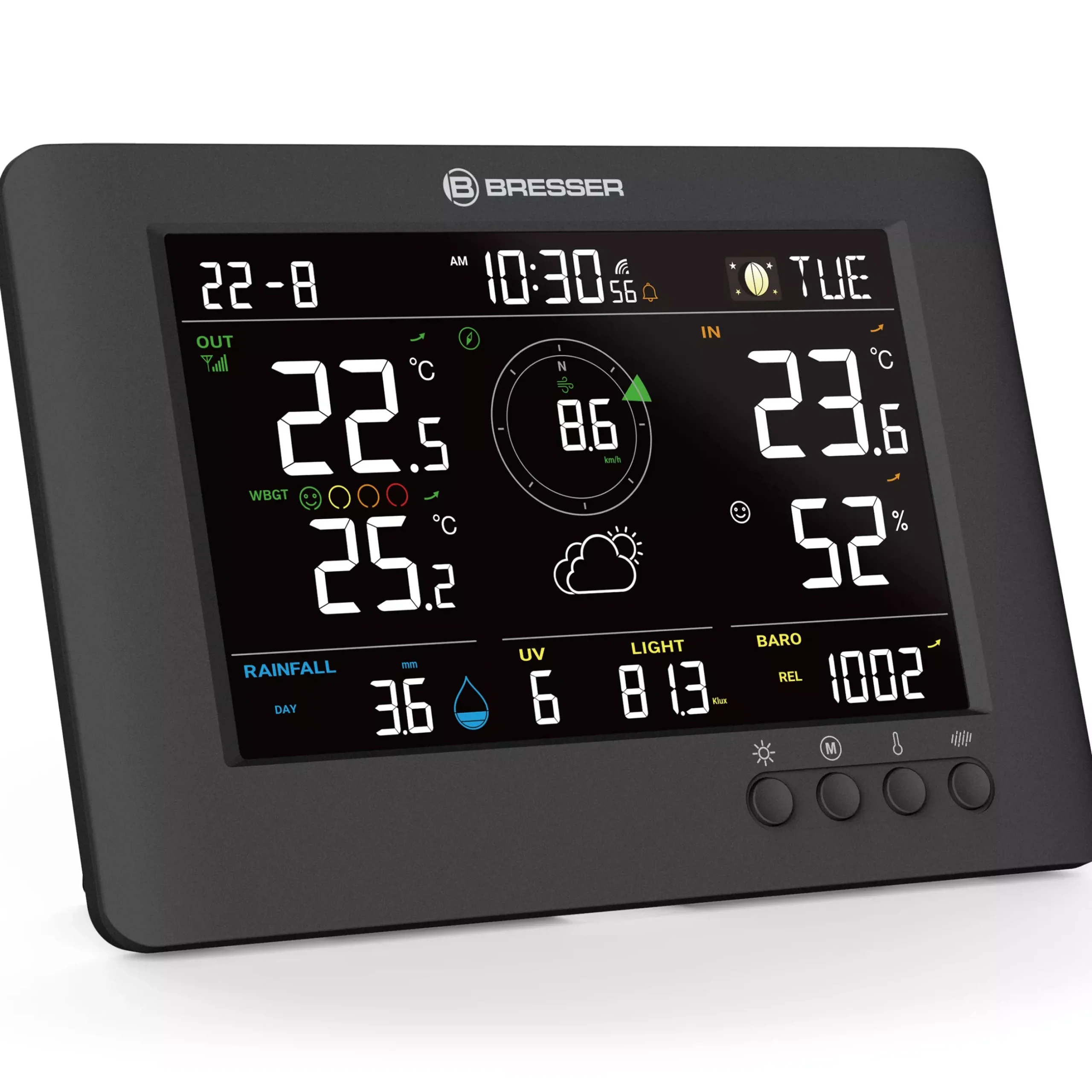 Bresser Raumklimamessgeräte|Wetterstationen Mit 8-In-1-Außensensor>8-in-1 ClearViewTB Wetterstation