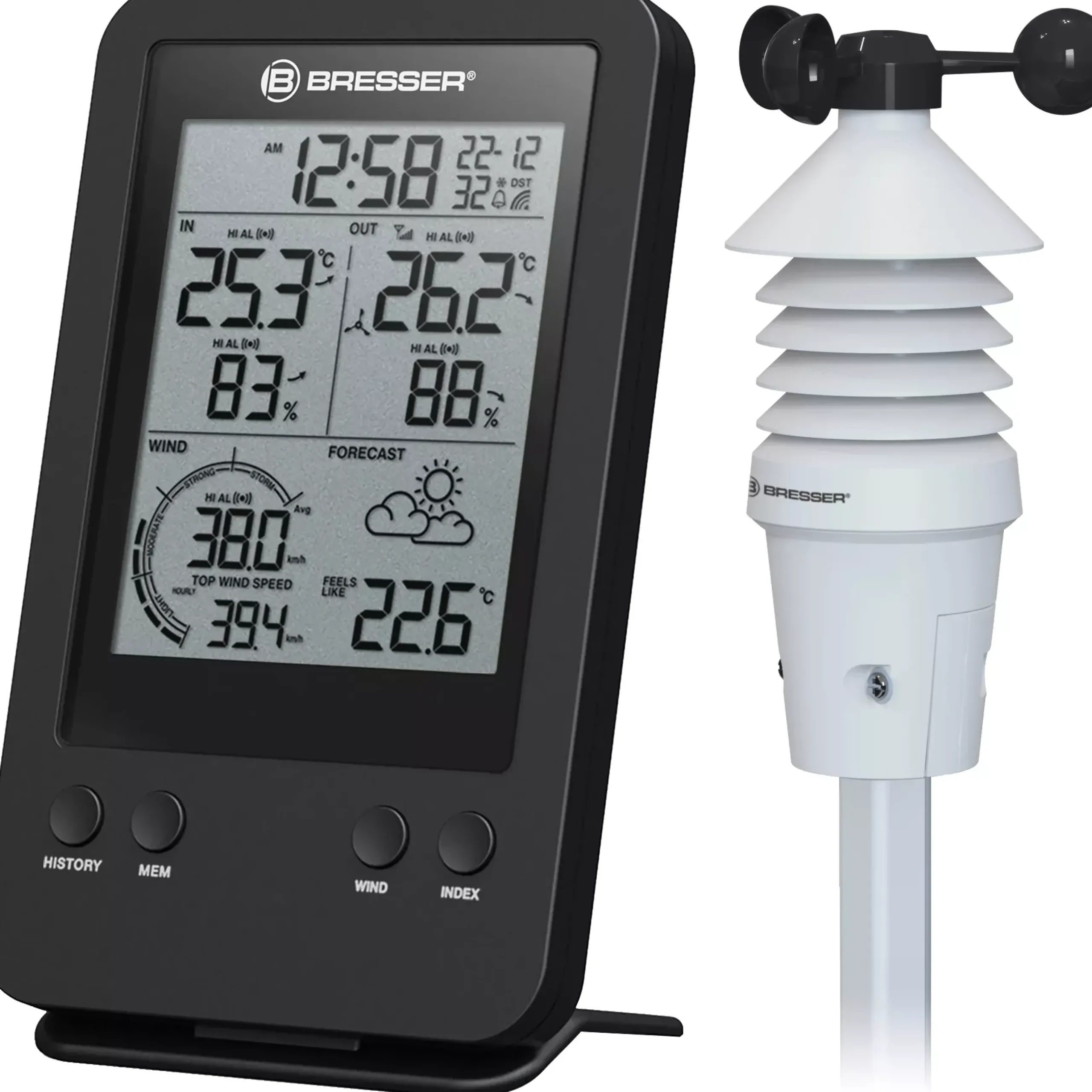 Bresser Wetterstationen Mit 3-In-1-Außensensor>3-in-1-Profi-Windmesser
