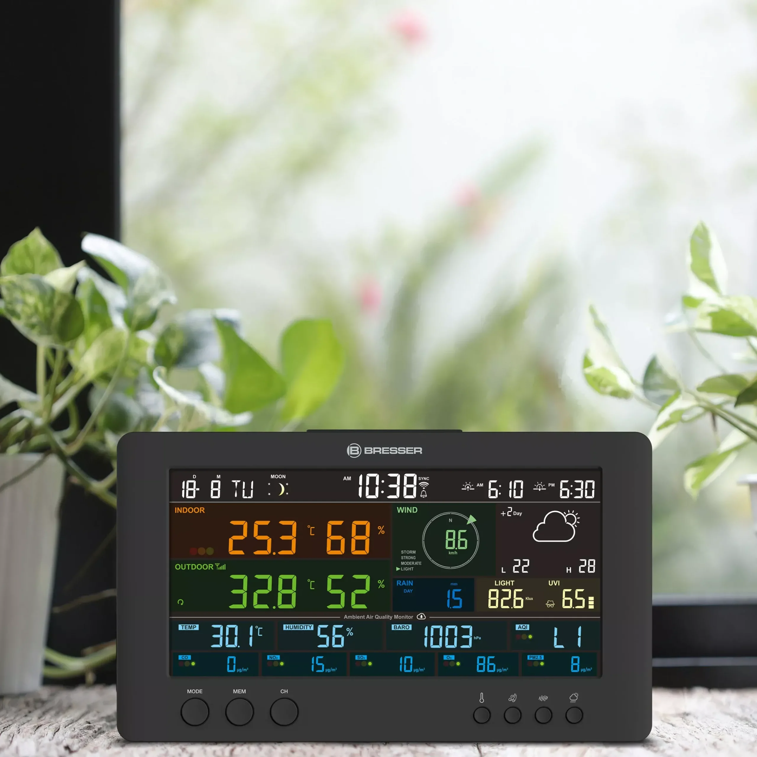Bresser Raumklimamessgeräte|Wetterstationen Mit 7-In-1-Außensensor>7-in-1-Wetterstation Air-Mon