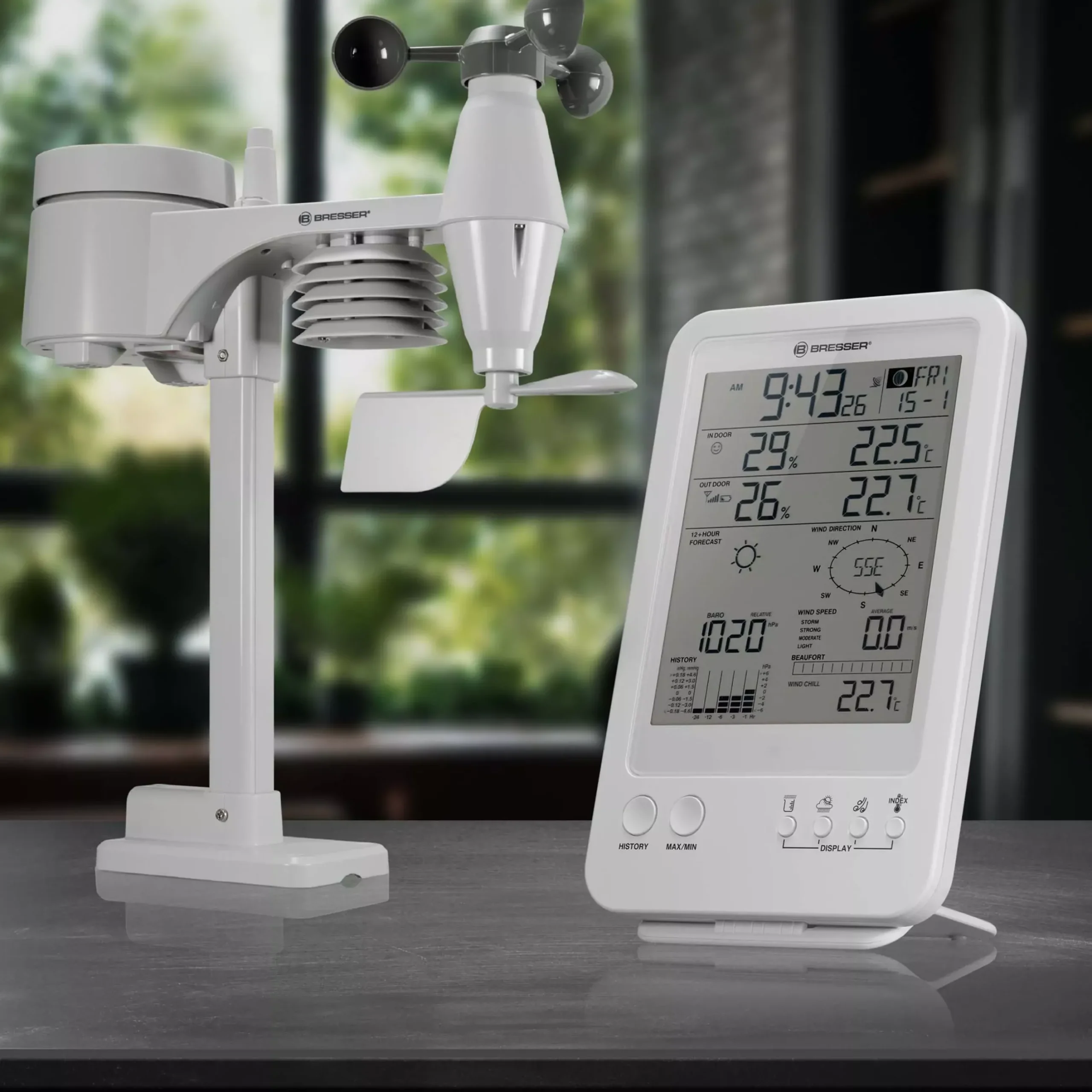 Bresser Wetterstationen Mit 5-In-1-Außensensor>5-in-1-Wetterstation weiß