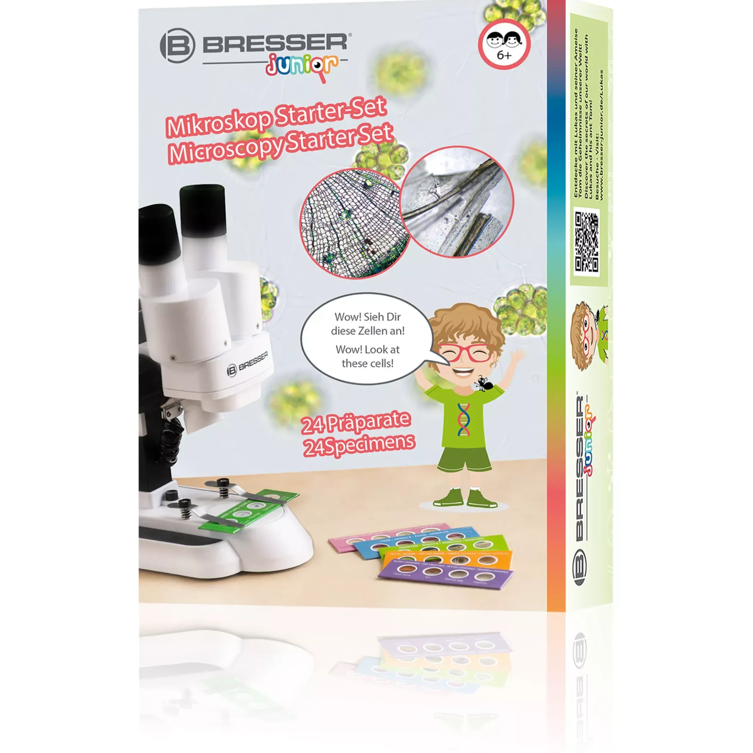 Kinder Bresser Kindermikroskop>JUNIOR Miniaturwelten unter dem Mikroskop 24 Dauerpräparate