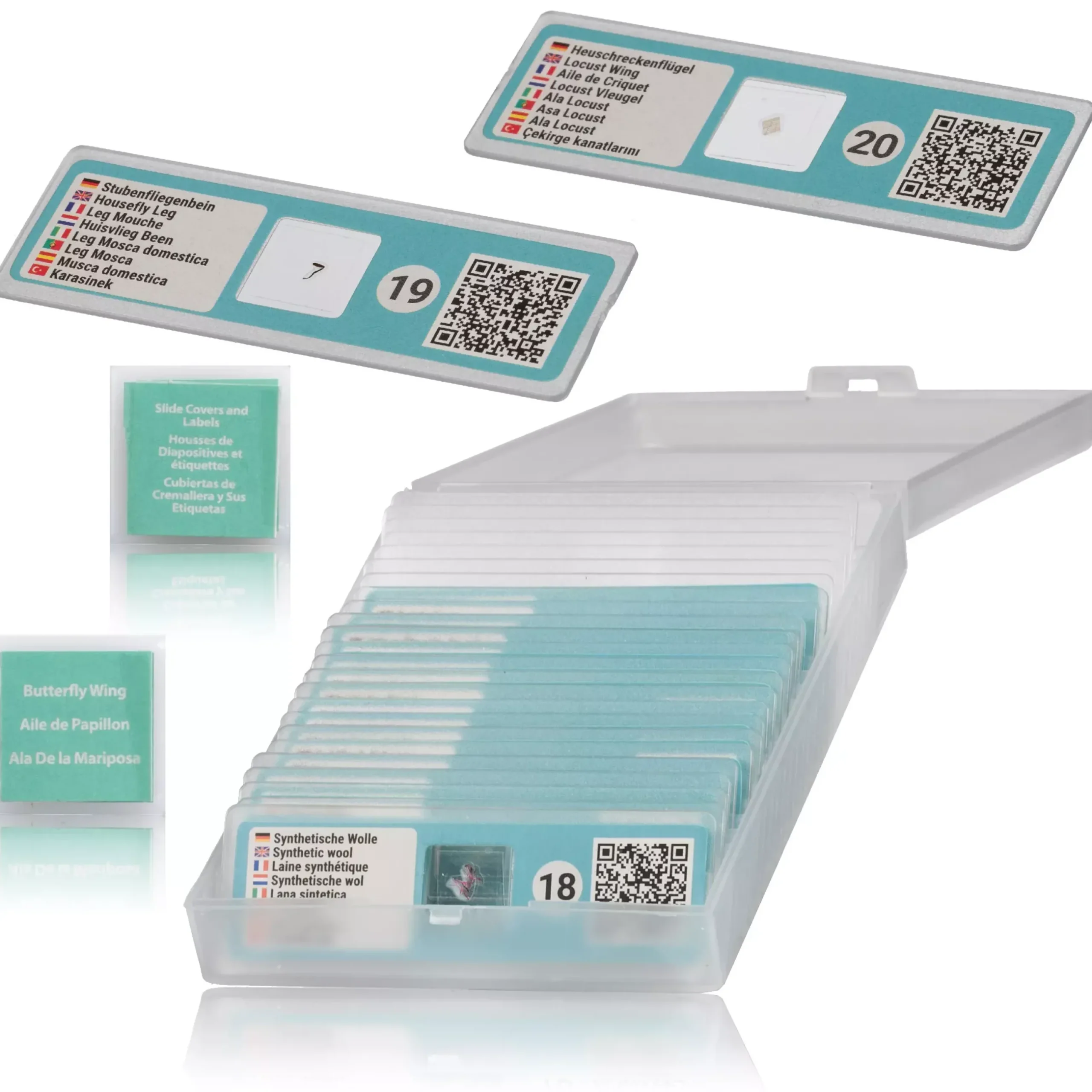 Kinder Bresser Kindermikroskop>JUNIOR smartes Mikroskopie-Zubehörset mit QR-Code für Zusatzinfos