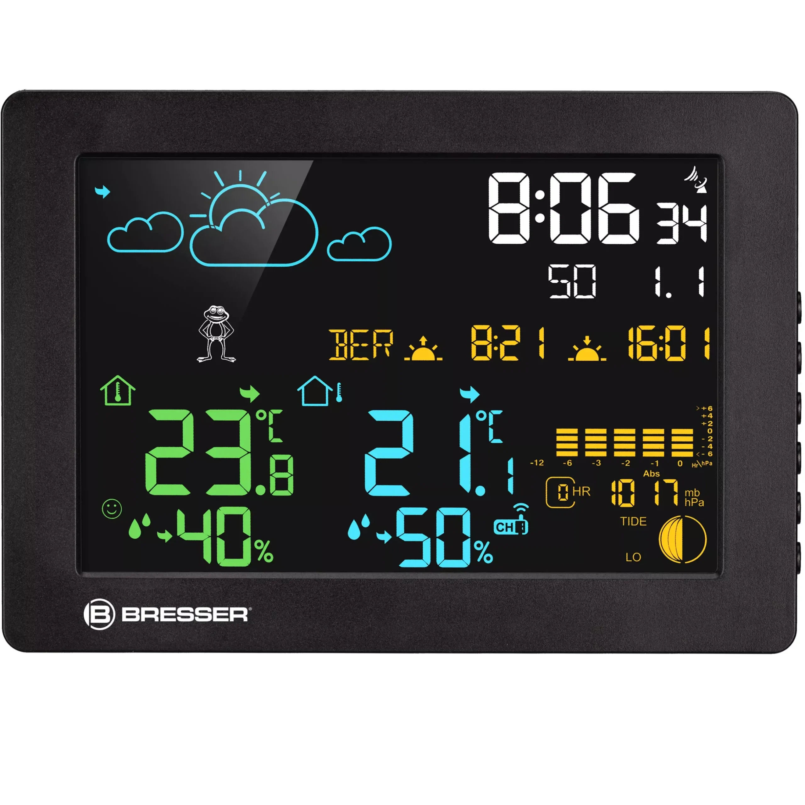 Bresser Wetterstationen Mit Thermo-/Hygro-Außensensor|Raumklimamessgeräte>MeteoTemp Baro HZ Farbwetterstation