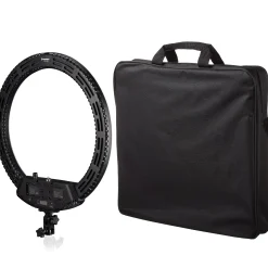 Bresser Ringlichter>MM-26AB Bi-Color LED Ringlicht 48W dimmbar mit Smartphonehalter und Fernauslöser