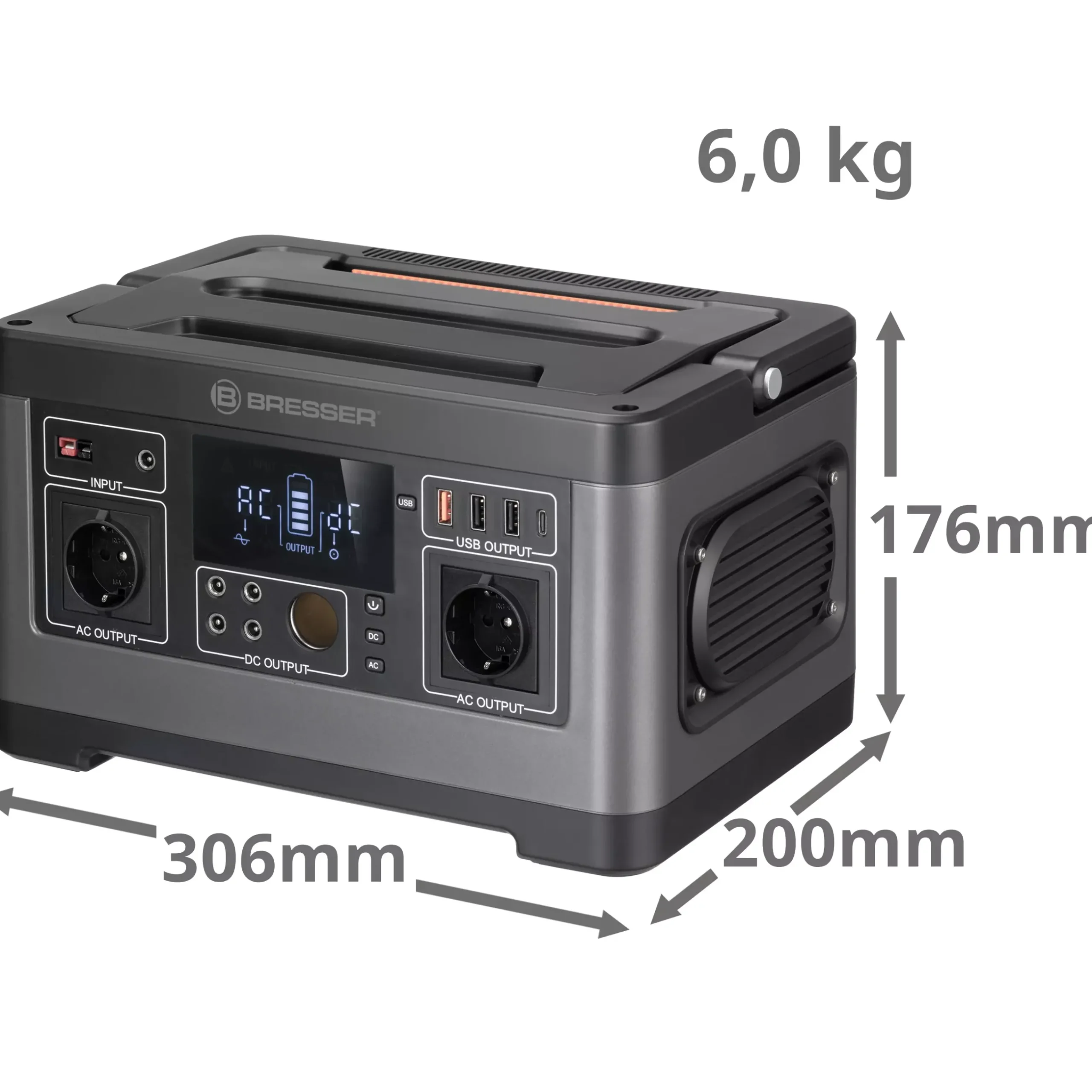 Bresser Mobile Stromversorgung|Stromversorgung>Mobile Power Station tragbarer Stromspeicher 500 Watt