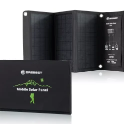 Bresser Mobile Stromversorgung|Stromversorgung>Mobiles Solar-Ladegerät 21 Watt mit USB- u. DC-Anschluss
